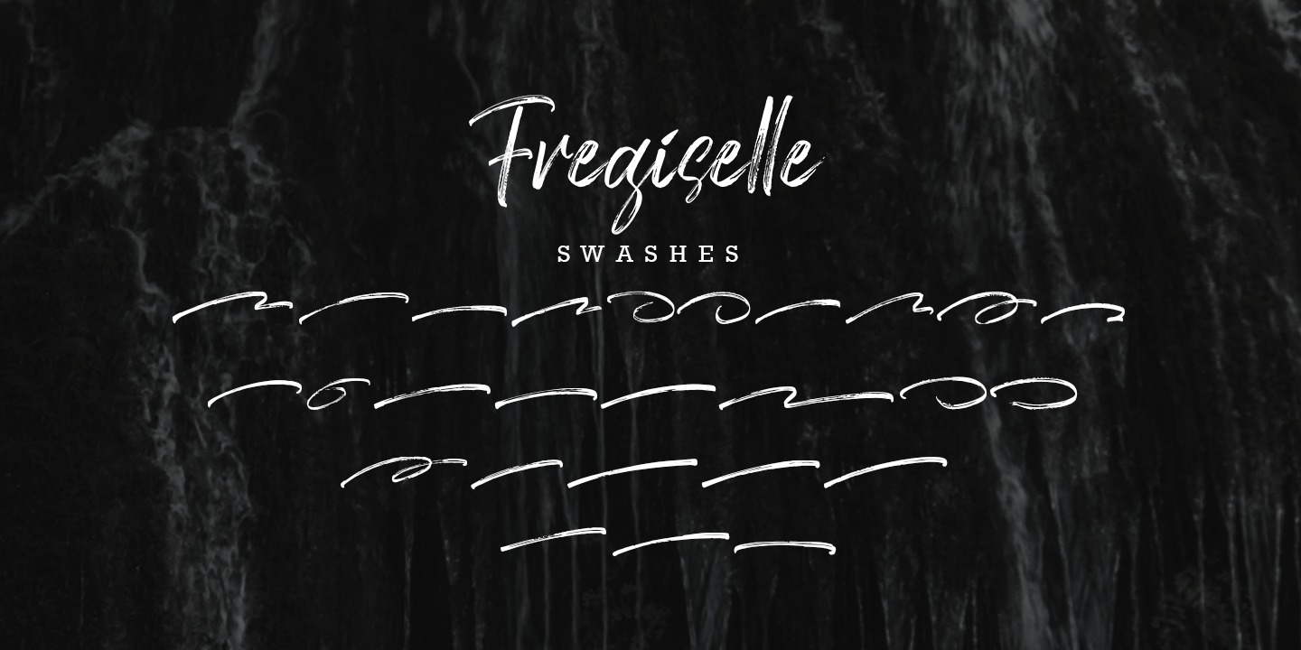 Пример шрифта Fregiselle Brush Swash